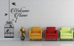 vinilo decorativo Welcome Home Jaula