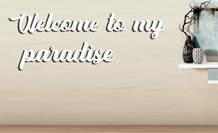 Texto_decorativo_3D_Welcome_to_my_paradise