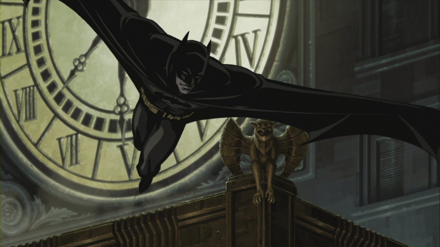 Cuadro Batman Volando Enfrente De Un Reloj | 100% a Medida