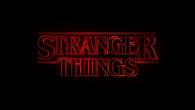 Fotomural Stranger Things Letras Fondo Negro Series