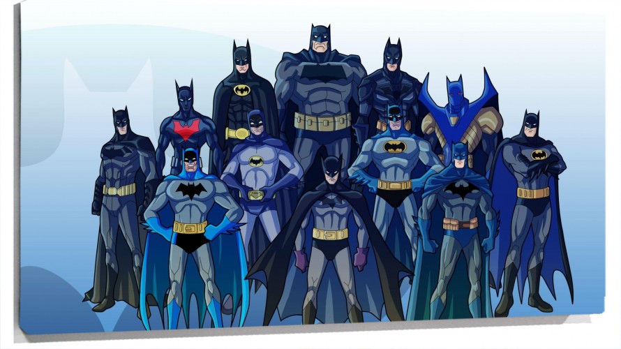 Cuadro Versiones De Batman | 100% a Medida