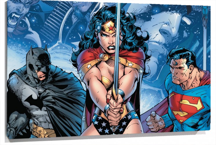 Cuadro Batman Superman Y Mujer Maravilla | 100% a Medida