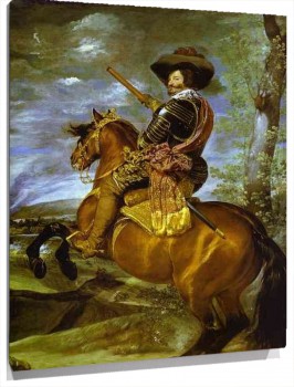 Lienzo Count-Duke of Olivares on Horseback