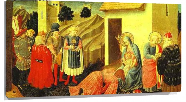 Lienzo Annunciation and Adoration of the Magi