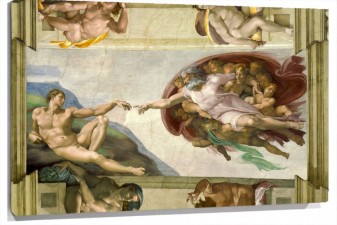 Lienzo Creation Of Adam De Michelangelo