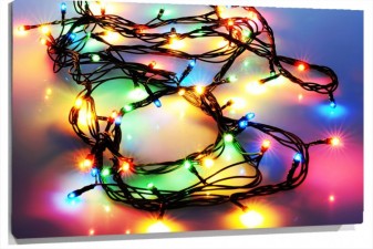 Lienzo Luces De Navidad de colores