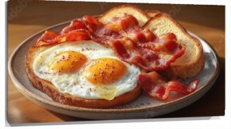 Lienzo Huevos con bacon