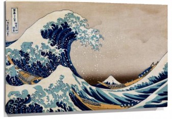 Lienzo Hokusai Under the great wave of Kanagawa - Bajo la gran ola de Kanagawa