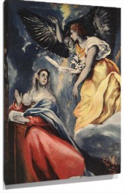 Lienzo La anunciación - El Greco