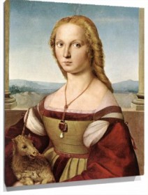 Lienzo Lady with a Unicorn