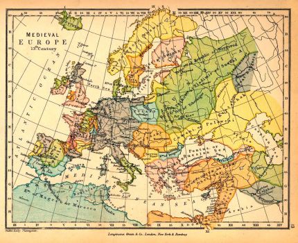Vinilo decorativo mapa Europa