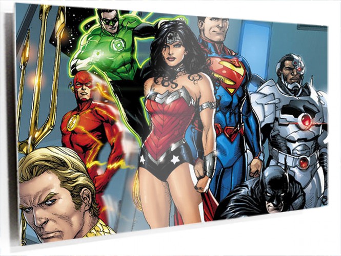 Cuadro Aquaman Batman Flash Linterna Verde Mujer Maravilla Y Superman En La  Liga De La Justicia | 100% a Medida