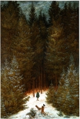 Fotomural Der Chasseur Im Walde De Caspar David Friedrich oleos