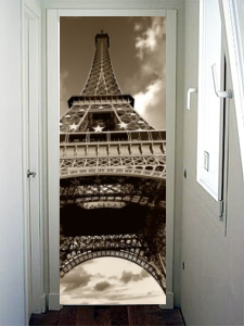 🥇 Vinilos Agujero Pared París Torre Eiffel 🥇