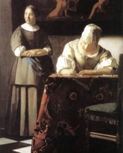  Murales Lady Writing a Letter with Her Maid